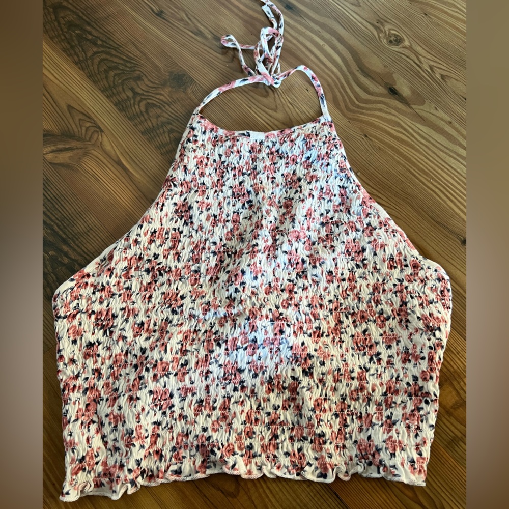 american eagle size extra small floral halter top